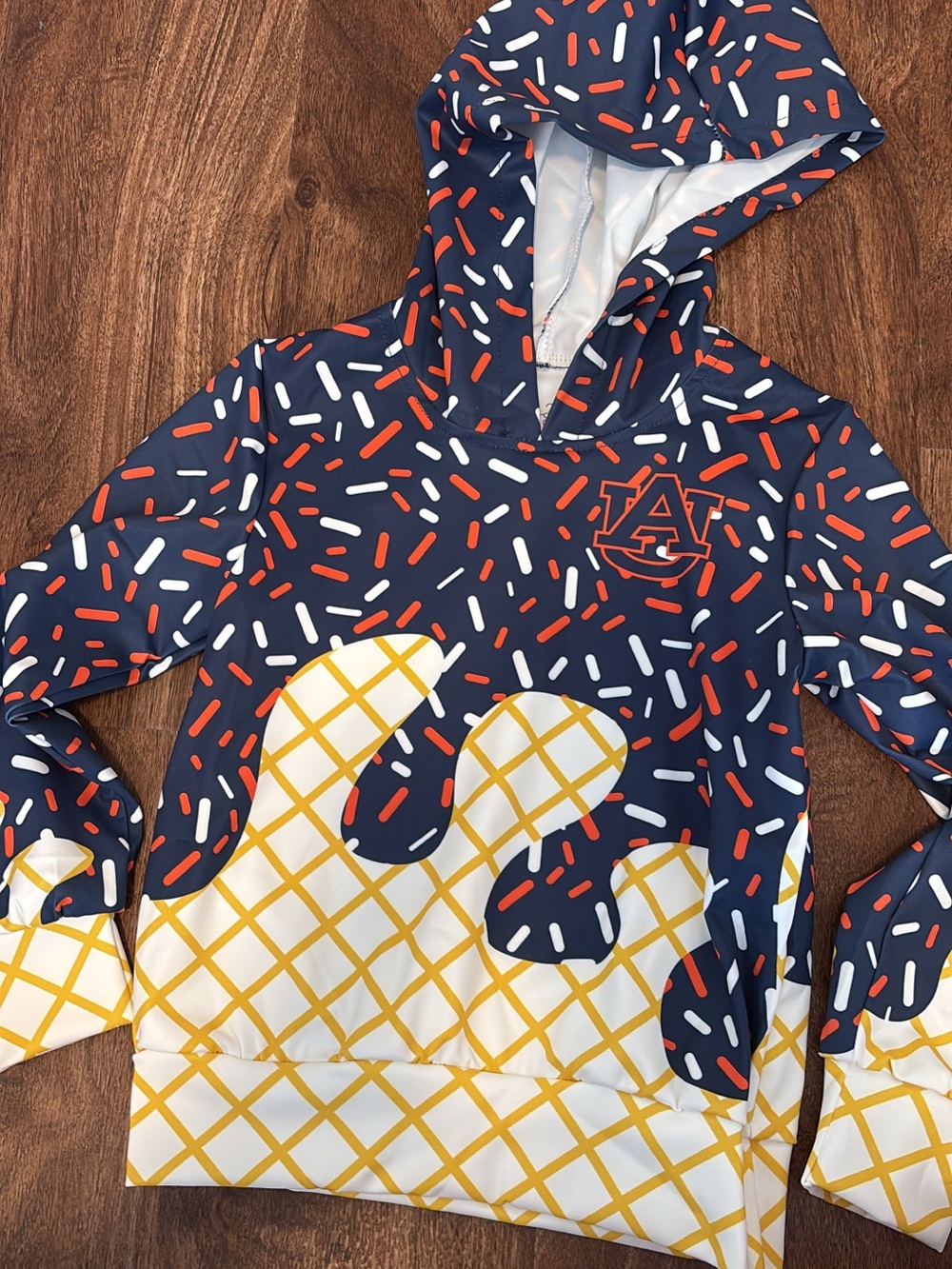 Auburn Kids Navy & White Hooded Pullover Sweatshirt